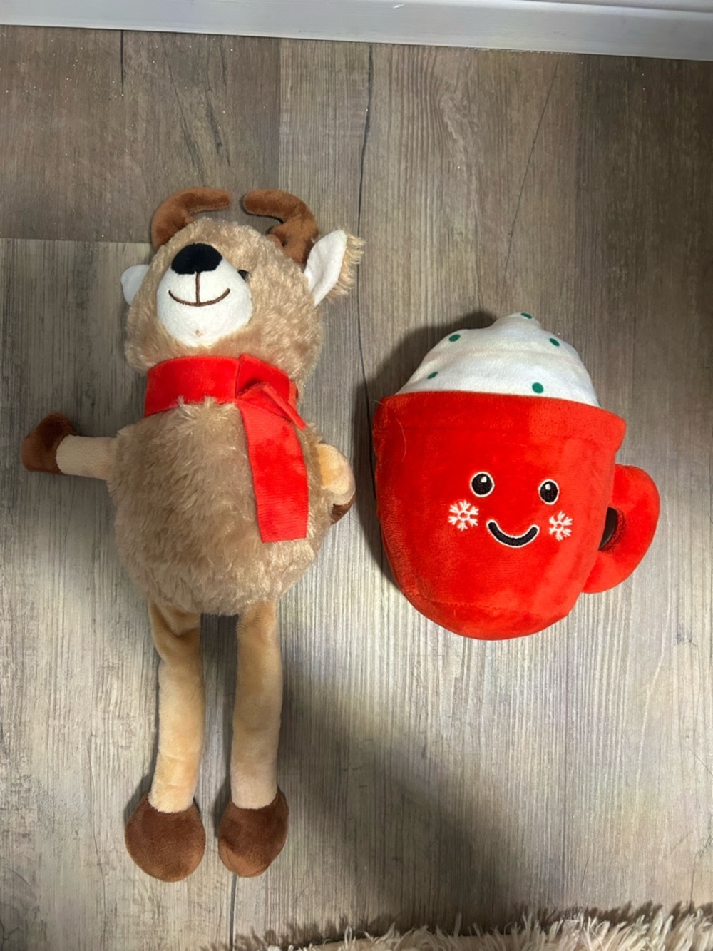 Plush Reindeer and Red Hot Cocoa Cup Kids Toy Set